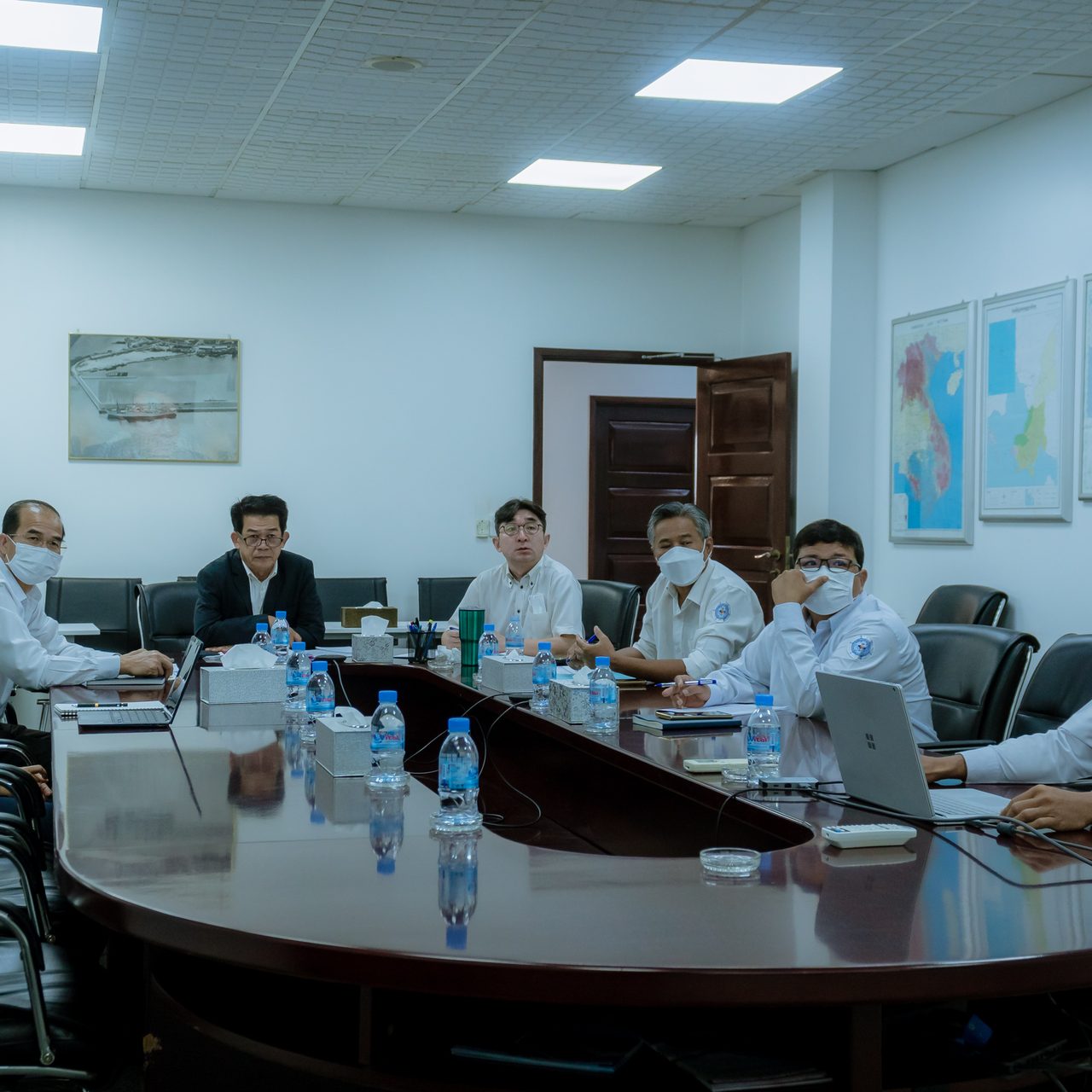 The attended A video call meeting ( online meeting ) at PAS`s small meeting hall regarding Special Economic Zone development at PAS
