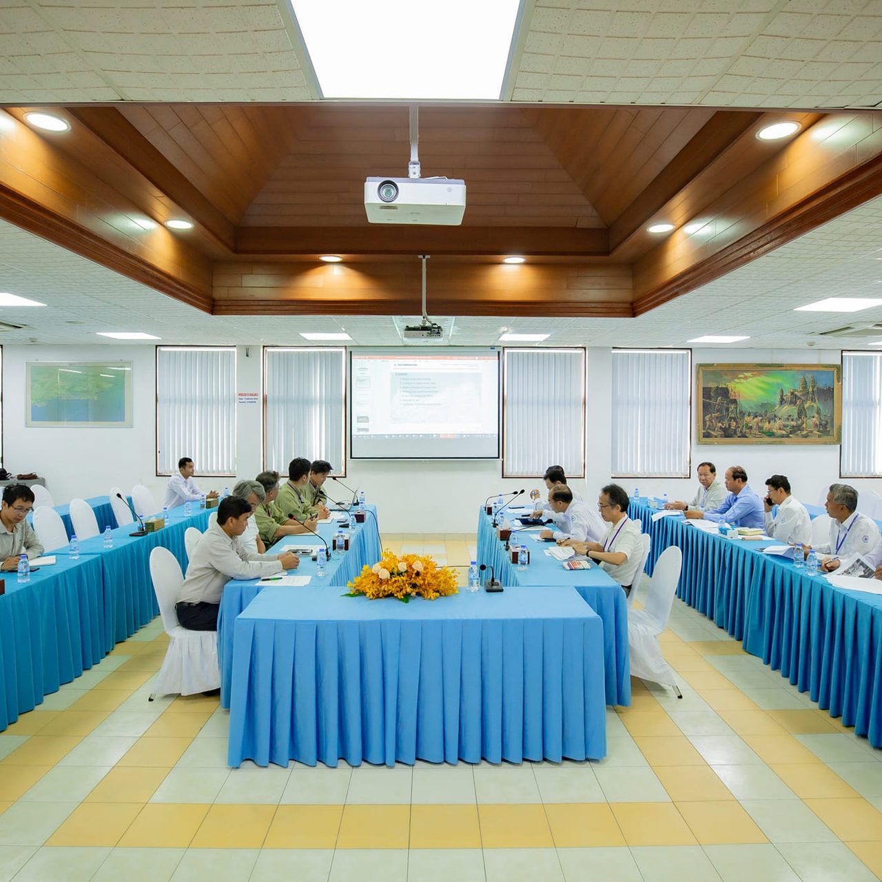 PAS Management Team, held a discussion meeting on the progress of the construction work of the Renovation of General Cargo Quay into 253m Container Berth