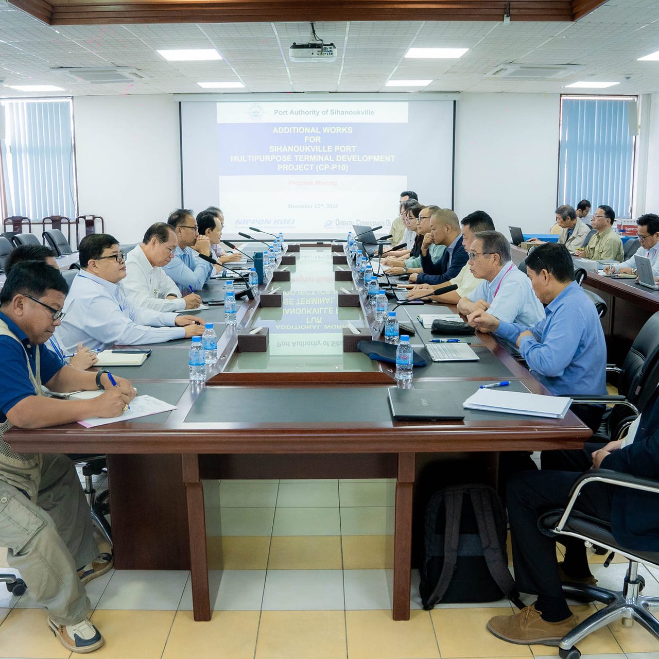 Held a discussion meeting with JICA Experts, Construction Company (TOA Corporation) and Project Consultant (Nippon Koei & Oriental Consultant Global JV)