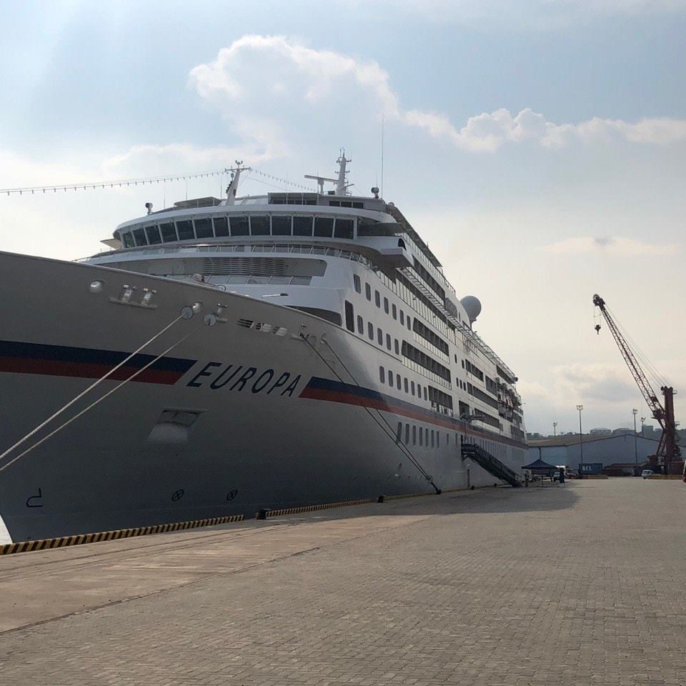 នាវាទេសចរណ៍ឈ្មោះ Europa ដែលជានាវាទី ២៦ ចូលចតនៅកំពង់ផែស្វយ័តក្រុងព្រះសីហនុ