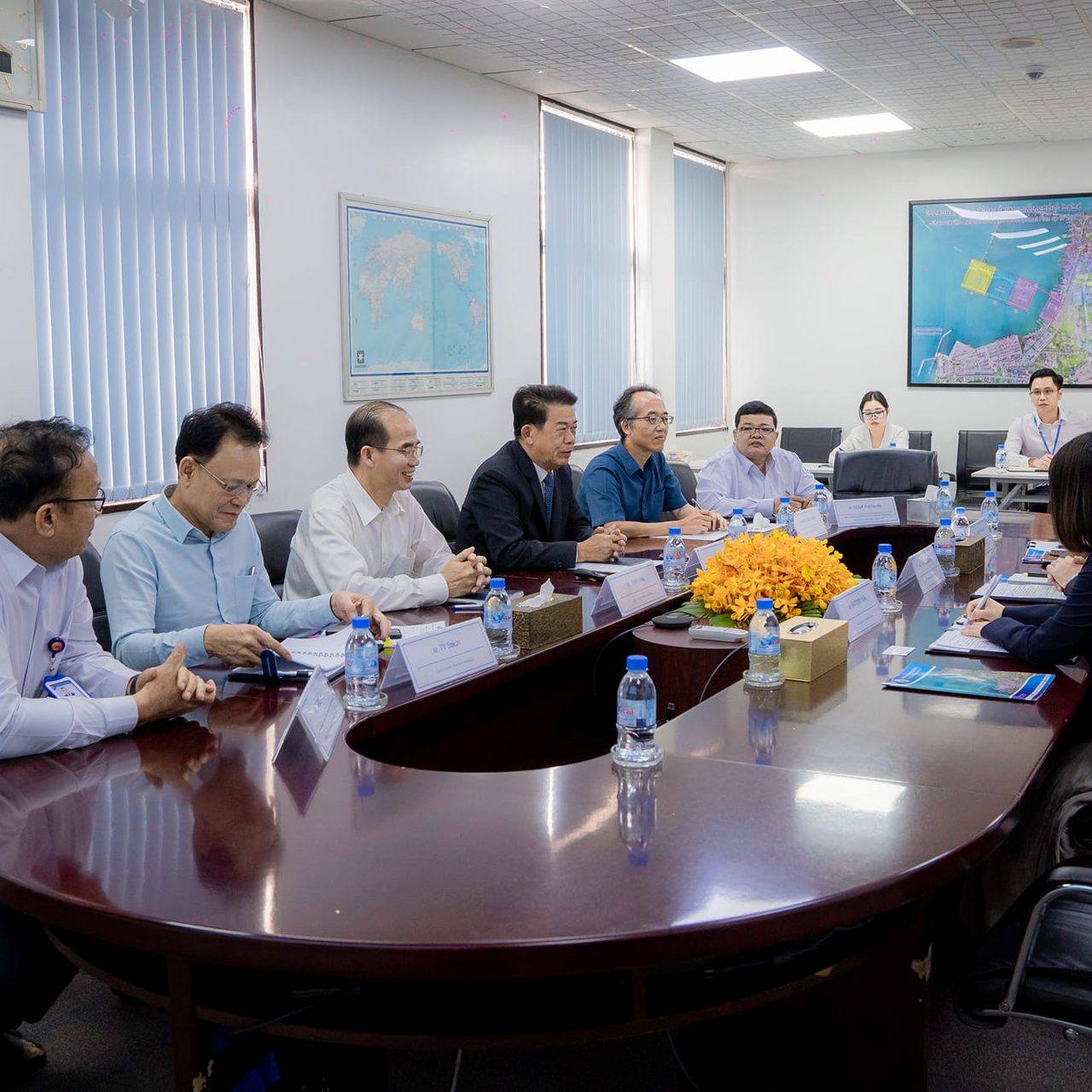Welcomed and discussion meeting with Mr. TANINAI Ichitomo, Minister/Deputy Chief Mission of Embassy of Japan, related to the request for Feasibility Study on Master Plan