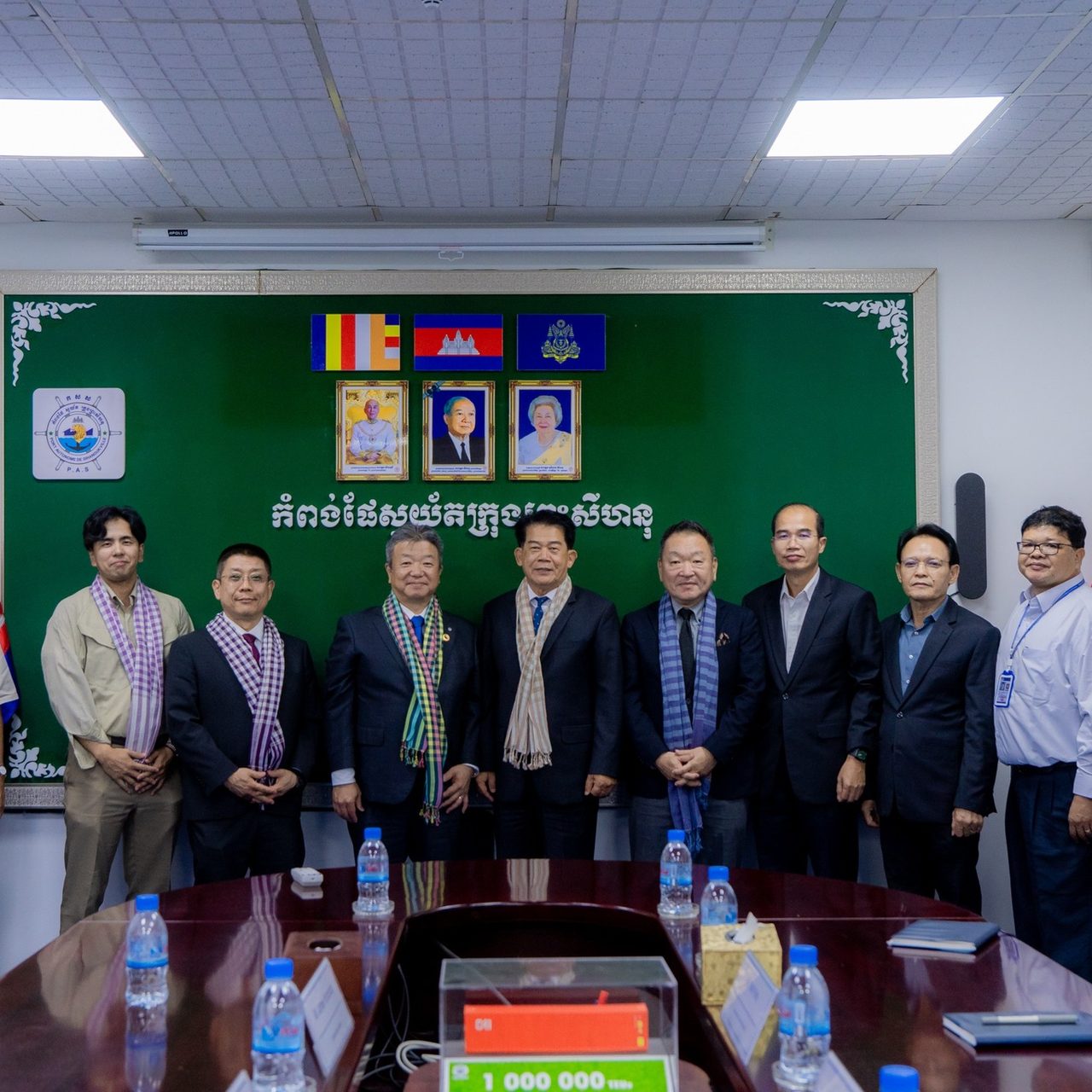 A courtesy visit of Mr. Tokeshi HAYAKAWA, President and Representative Director of TOA Corporation at Tokyo Head Quarter