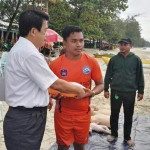 ពិធីបិទវគ្គបណ្ដុះបណ្ដាលការសង្គ្រោះបឋមសម្រាប់ឆ្មាំសមុទ្រ ដែលបានរៀបចំឡើងដោយសាខាកាកបាទក្រហមខេត្តព្រះសីហនុ