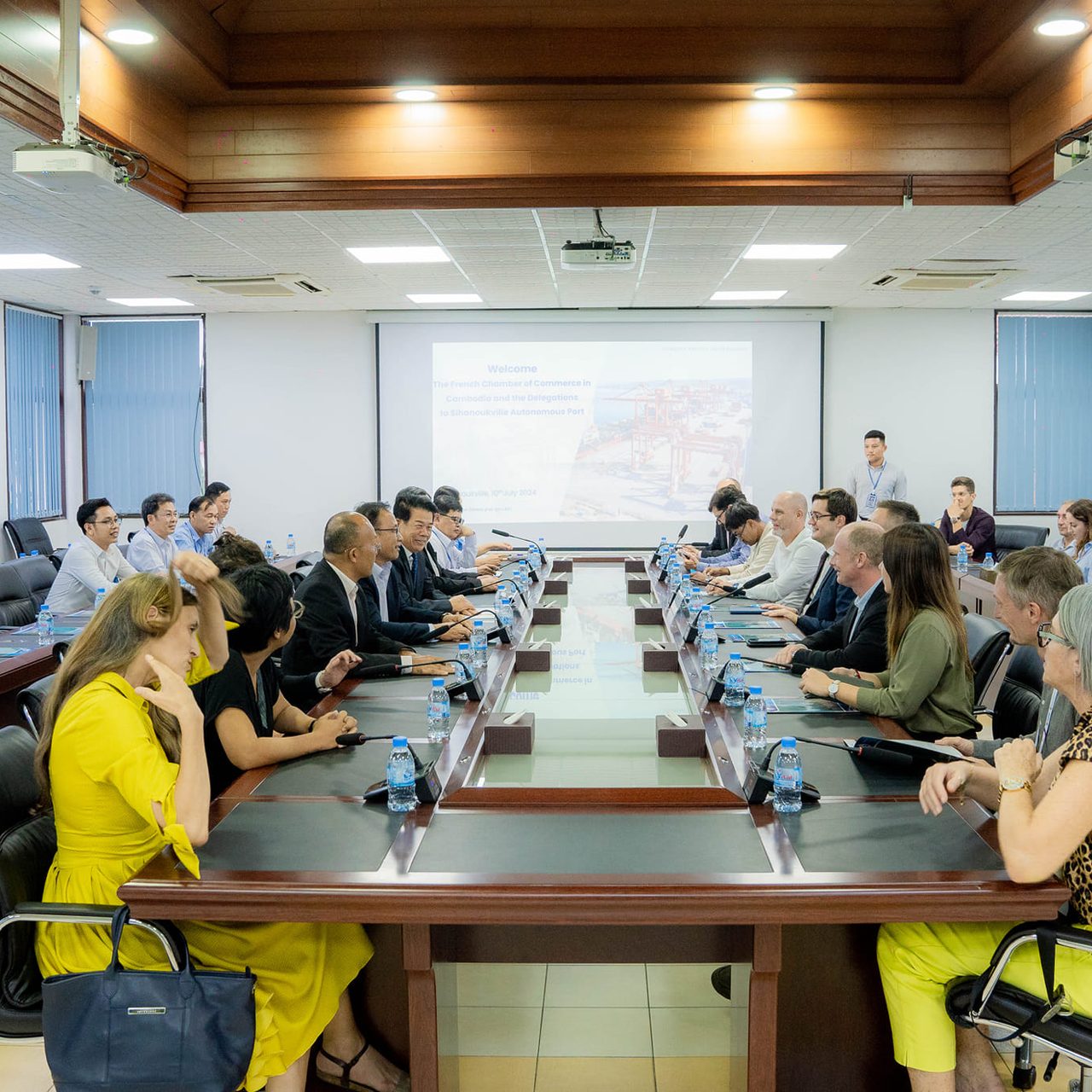 Welcomed a visit of 45 French company delegates in which some companies are operating business in Cambodia