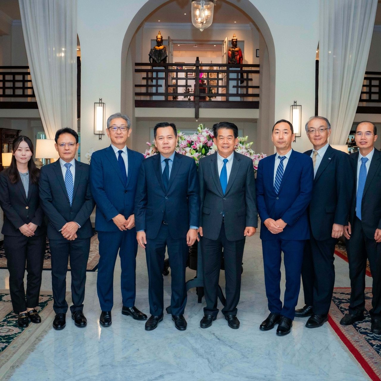 KAMIGUMI Co., Ltd. and Kobe-Osaka International Port Corporation (HANSHIN) to pay a courtesy call and expressed the heartfelt congratulations to the 8th General Shareholder Meeting of PAS