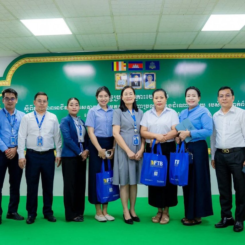 Presentation on the products and services of the Foreign Trade Bank of Cambodia (FTB) at the Autonomous Port of Sihanoukville.