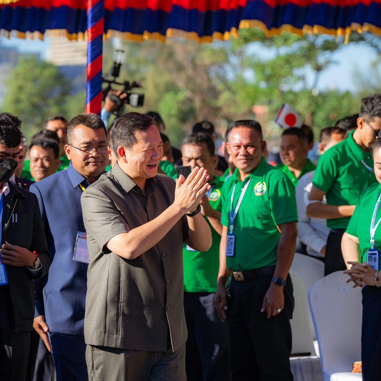 Samdech Moha Borvor Thipadei HUN MANET Prime Minister of the Kingdom of Cambodia, highly presided the Ground Breaking Ceremony for Sihanoukville Port New Container Terminal-Phase 1