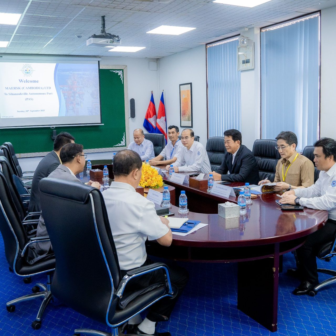 Welcomed a visit of Maersk (Cambodia) Ltd., led by Mr. Tanim Shahriar, Area Operation Manager - Mekong and Bangladesh of Maersk Ltd